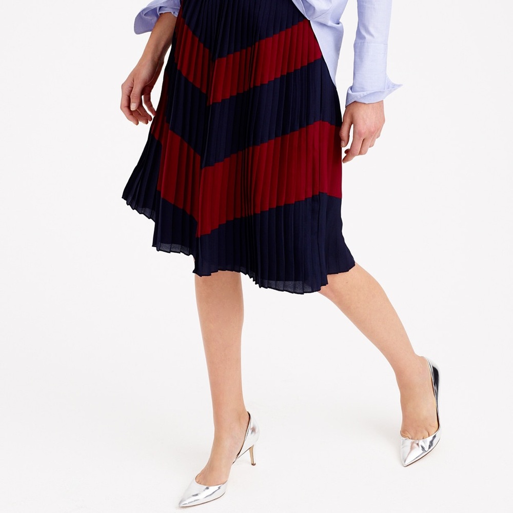 J. Crew Chevron Pleated Skirt